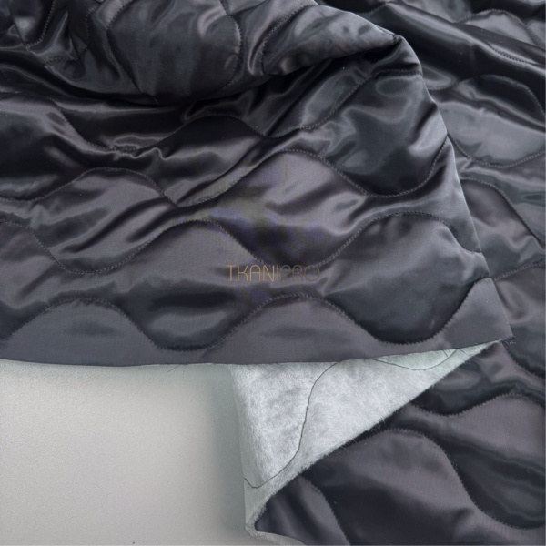 Стеганая ткань на синтепоне цвет черный, арт. IPS2220-4