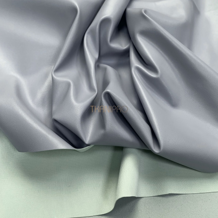 Искусственная кожа, арт. O2410-3 цвет голубой в серый