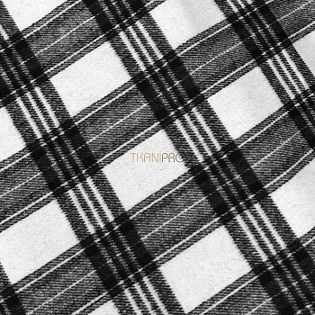 Мерные лоскуты Костюмная ткань клетка, арт. KP4421-6 цвет белый и черный