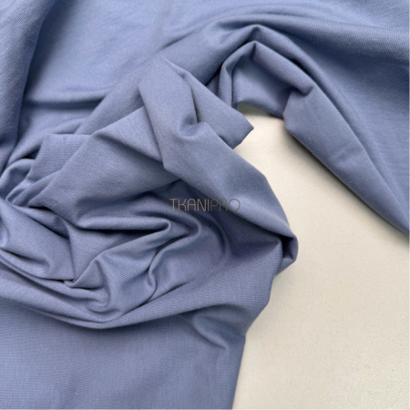 Трикотаж кулирная гладь цвет синий джинсовый, арт. DK3551-44