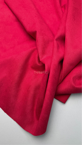 Замша на скубе красный, арт. M1346-5