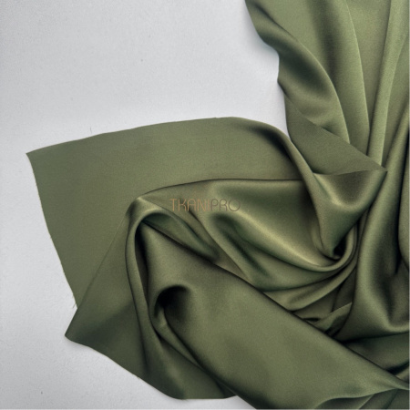 Шелк искусственный цвет хаки, арт. S2141-12