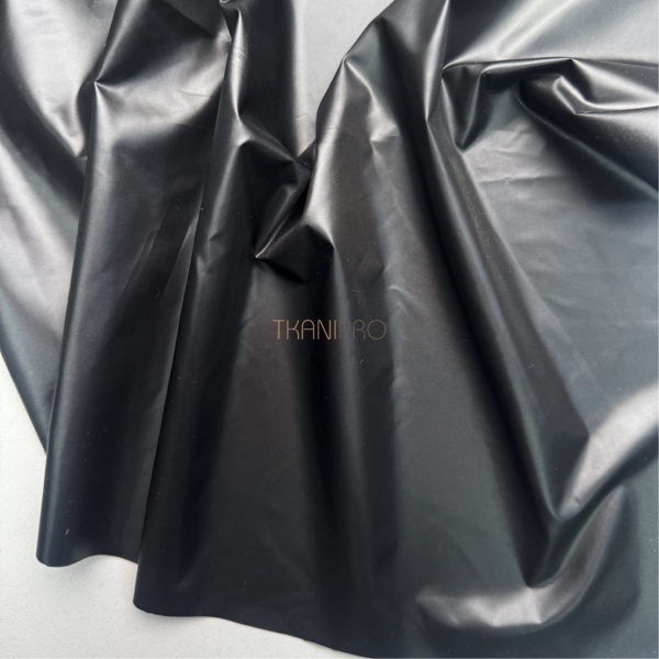Ткань плащевая дюспо матовая цвет черный, арт. PL2296-3