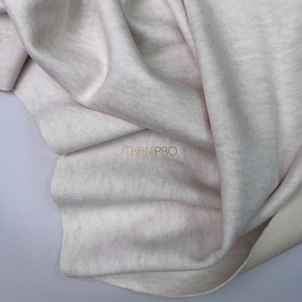 Трикотаж с шерстью цвет кремовый меланж, арт. WD7001-2