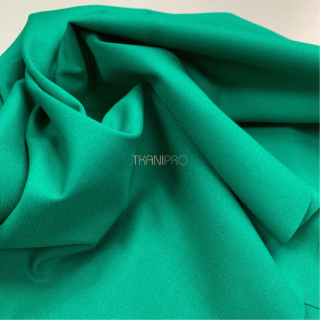 Костюмная ткань цвет зеленый малахитовый, арт. KL2049-14