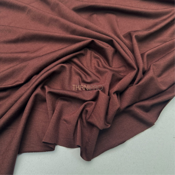 Трикотаж стрейч вискоза цвет коричневый, арт. MD2030-29