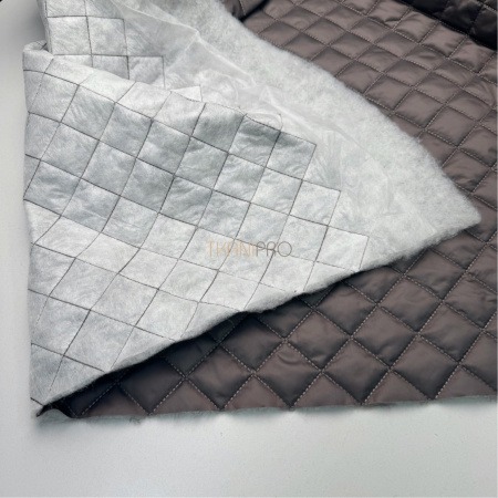 Стеганая ткань на синтепоне цвет тауп коричневый, арт. PS2287-70