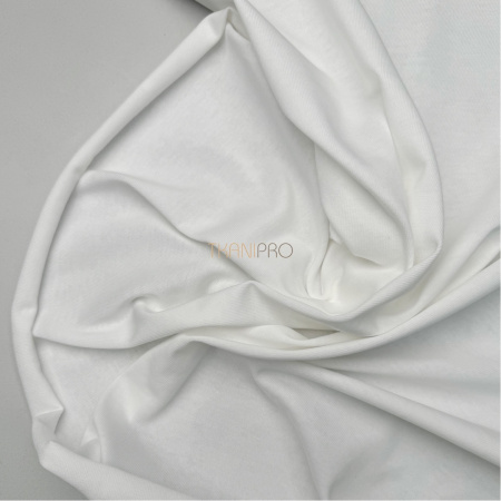 Кулирка плотная мерсеризованный хлопок цвет молочный, арт. DK4101-1