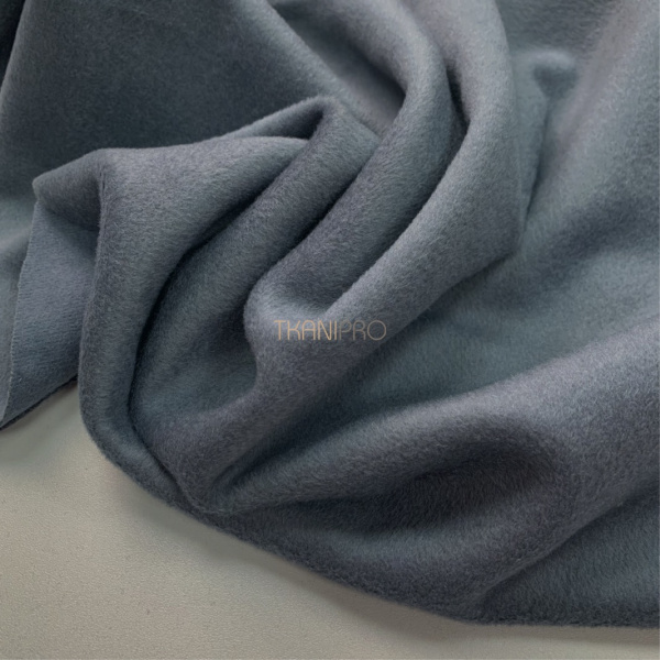 Пальтовая ткань с шерстью, арт. IKC3010-3 цвет серый голубой