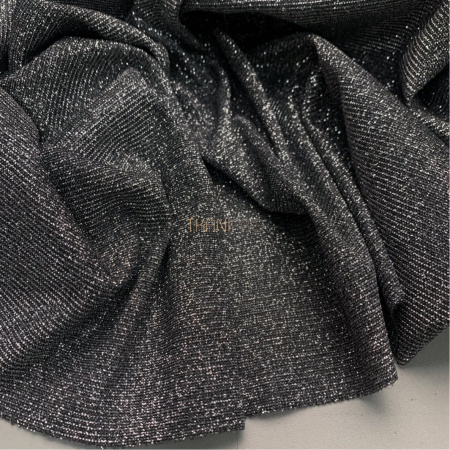 Трикотаж с глиттером, арт. DL5038-13 цвет серый и серебро