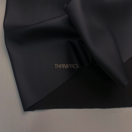 Искусственная кожа на флисе матовая, арт. OW1857-8 цвет черный