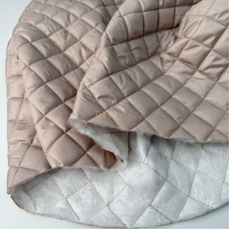 Стеганая ткань на синтепоне Ромб 3,5*3,5 цвет бежевый, арт. PS2282-34