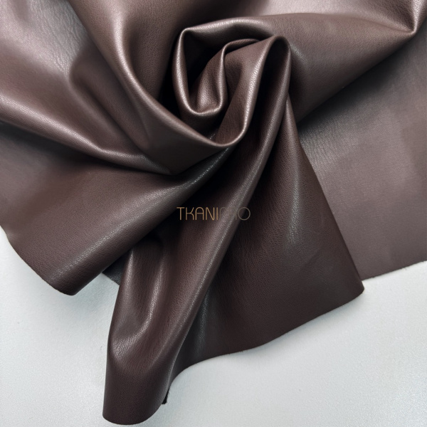 Искусственная кожа на замше цвет коричневый, арт. OW9004-18