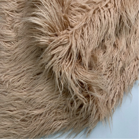 Мех искусственный лама, арт. WF5017-3 цвет бежевый песочный