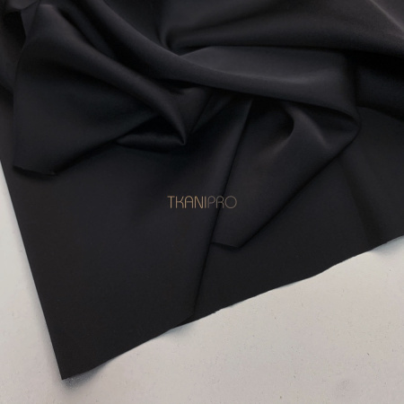 Шелк искусственный цвет черный, арт. S2141-15