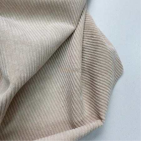 Вельвет ткань цвет светло-бежевый, арт. KV5351-5