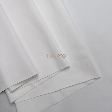 Хлопок сатин рубашечный цвет белый, арт. TK4001-1