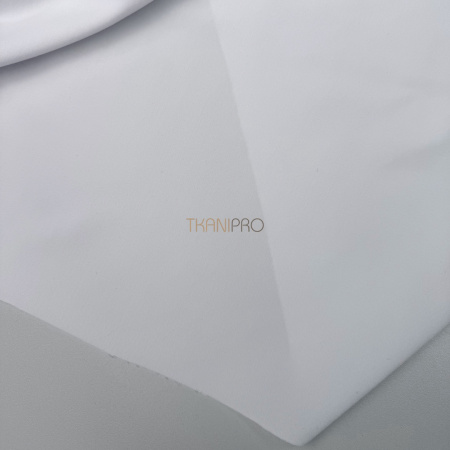 Костюмная ткань поливискоза стрейч сатин цвет белый, арт. KL2059-1