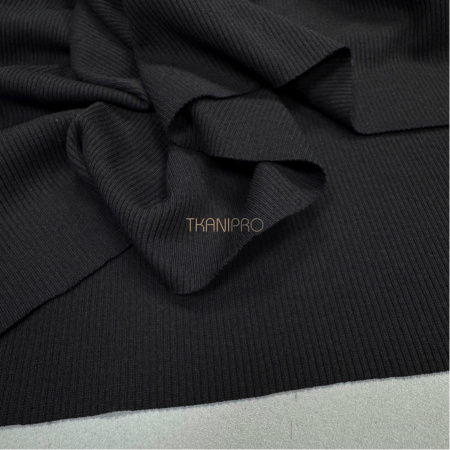 Трикотаж Кашкорсе с вискозой, арт. DW1965-1 цвет черный