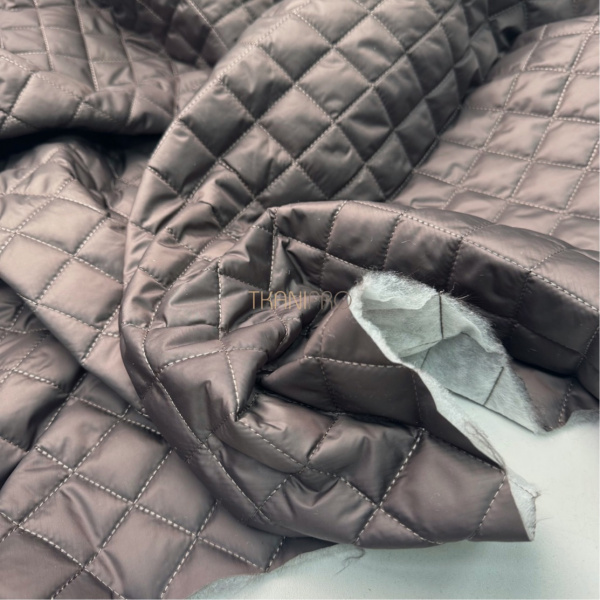 Стеганая ткань на синтепоне цвет тауп коричневый, арт. PS2287-70