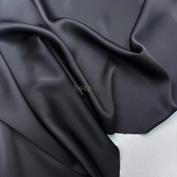 Сатин двухсторонний цвет черный, арт. SK3106-5