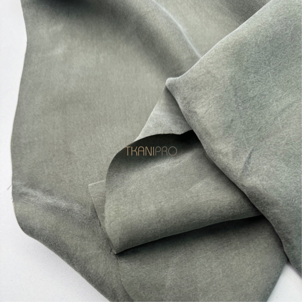 Вискоза плательная софт крэш цвет хаки, арт. KM3025-12