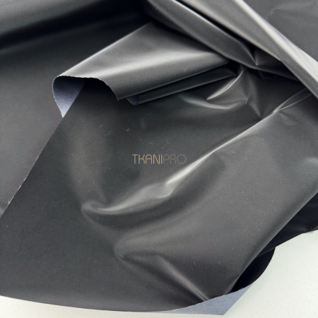 Плащевая ткань софт черная, арт. PL7002-1