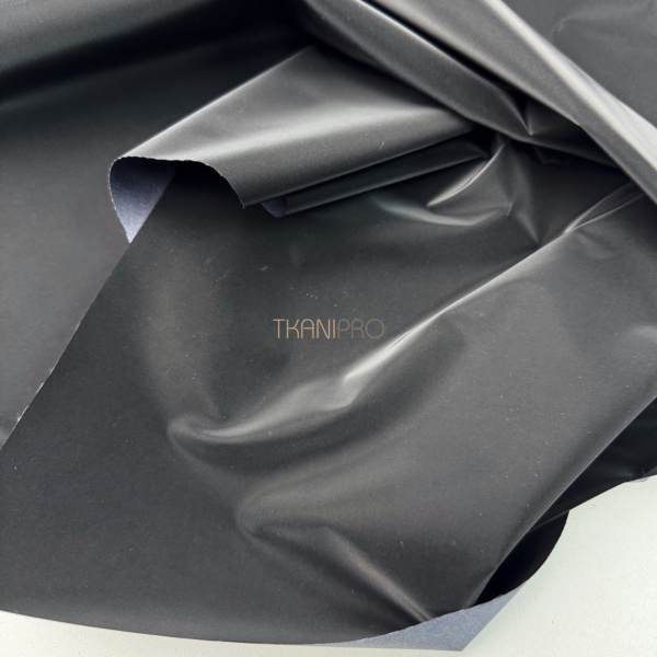 Плащевая ткань софт черная, арт. PL7002-1