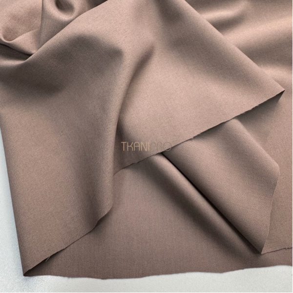 Костюмная ткань с вискозой  цвет кофейный, арт. K1938-38