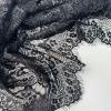 Кружево шантильи цвет черный, арт. QT2015-1