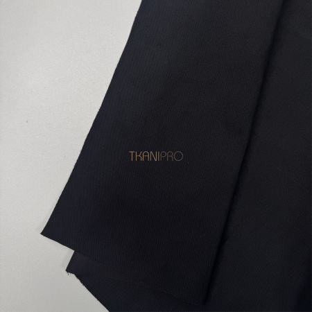 Хлопок твил плотный цвет черный, арт. IKM3006-1