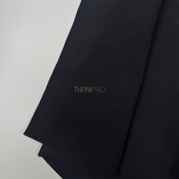 Хлопок твил плотный цвет черный, арт. IKM3006-1