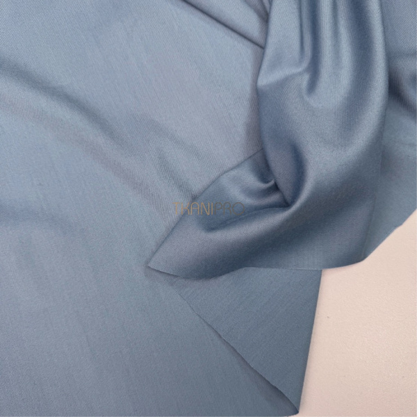 Костюмная поливискоза твил цвет голубой джинсовый, арт. KL2053-6