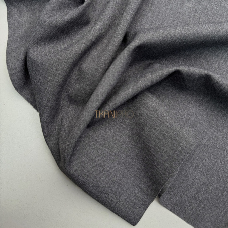 Костюмный твил с хлопком стрейч цвет серый, арт. KL3101-15