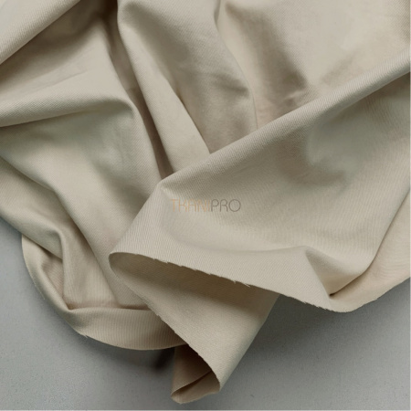 Хлопок твил плотный, арт. IKM3001-7 цвет бежевый кремовый