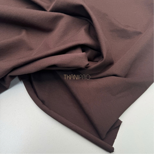 Трикотаж кулирная гладь, арт. DK3551-41 цвет коричневый