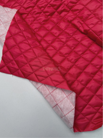 Стеганая ткань на синтепоне цвет алый красный, арт. PS2277-50