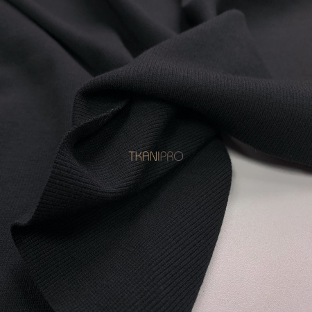 Трикотаж кашкорсе, арт. DW1201-2 цвет черный