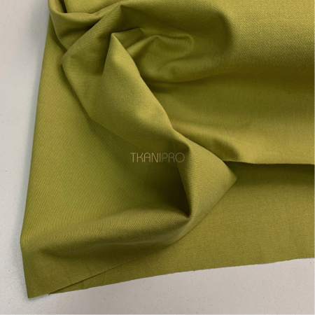 Хлопок твил плотный цвет зеленый яблочный, арт. IKM3001-17