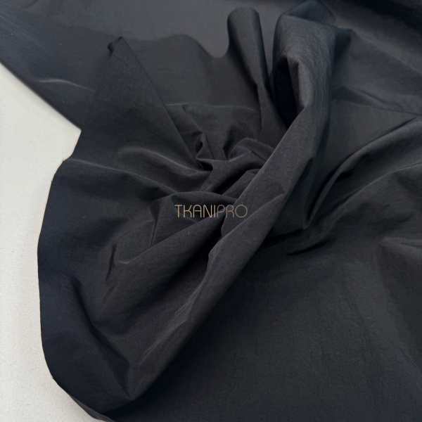 Ткань из нейлона крэш цвет черный, арт. PL4301-7
