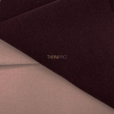 Пальтовая ткань двухсторонняя, арт.KC15D-4 цвет бордовый марсала и розовый