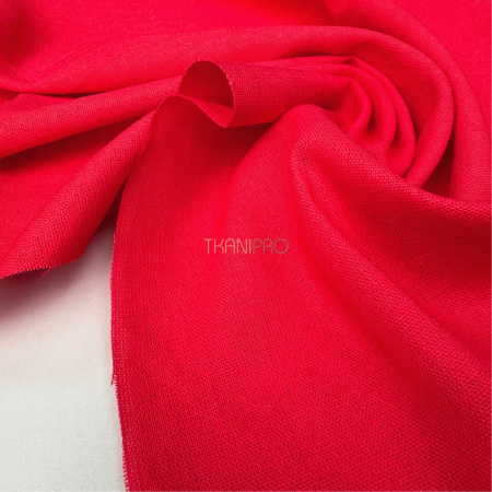 Ткань лён с вискозой цвет красный, арт. L2157-5