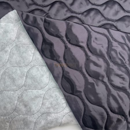 Стеганая ткань на синтепоне цвет черный, арт. IPS2220-4