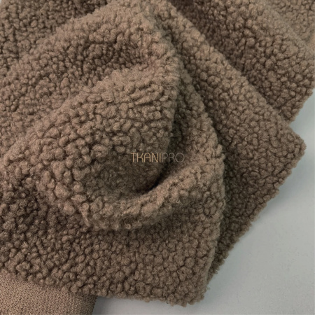 Мех барашек цвет коричневый ореховый, арт. WF3040-46