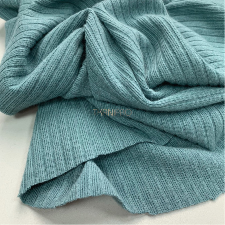 Ткань лапша трикотажная бирюзовая, арт. WD4082-13