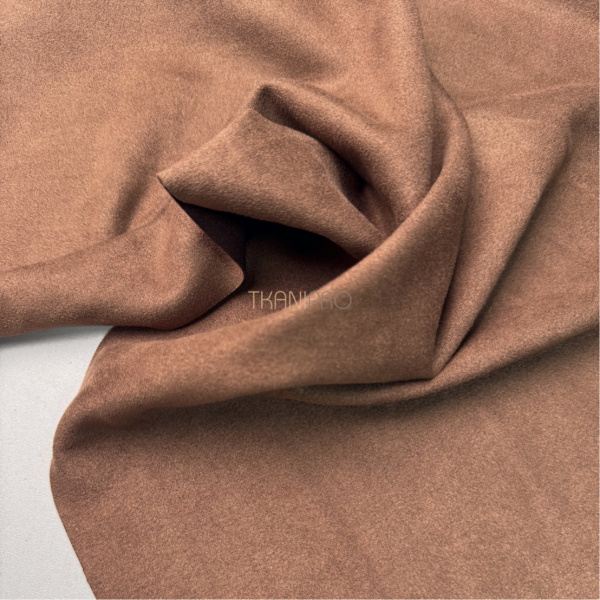 Замша на скубе коричневая, арт. M1344-6