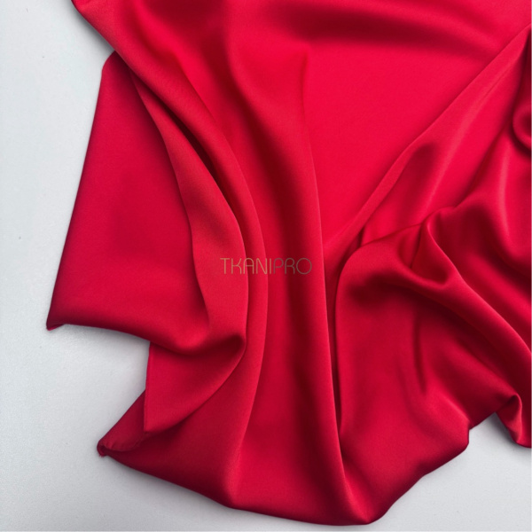 Шелк искусственный цвет рубиновый красный, арт. S2151-1