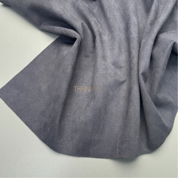 Замша на скубе цвет графит, арт. M1345-2