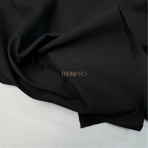 Хлопок твил стрейч цвет черный, арт. IKM4402-36