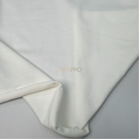 Отрез 1,5м. Трикотаж кулирная гладь, арт. DK3551-134 цвет молочный